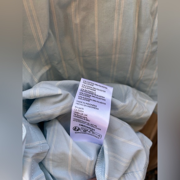 Urban Outfitters Party Girl Cotton Blend Button Down Sleeveless Top in Blue - Picture 7 of 7